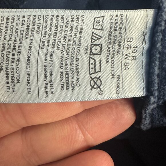 Gap Denim Legging Cargo Jeans Floral Pattern Size 16R Blue Made In Indonesia - Picture 5 of 9